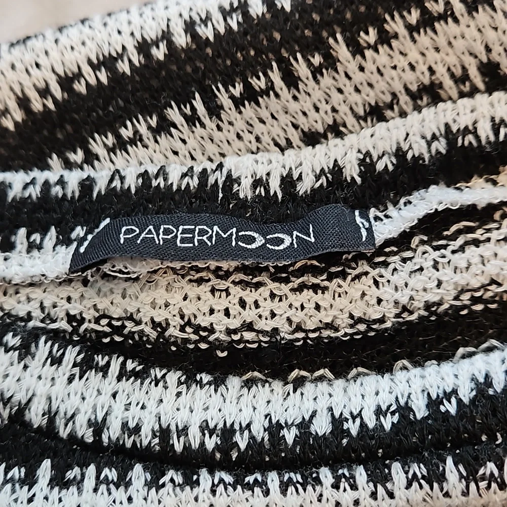 Papermoon Black and White Striped Sweater